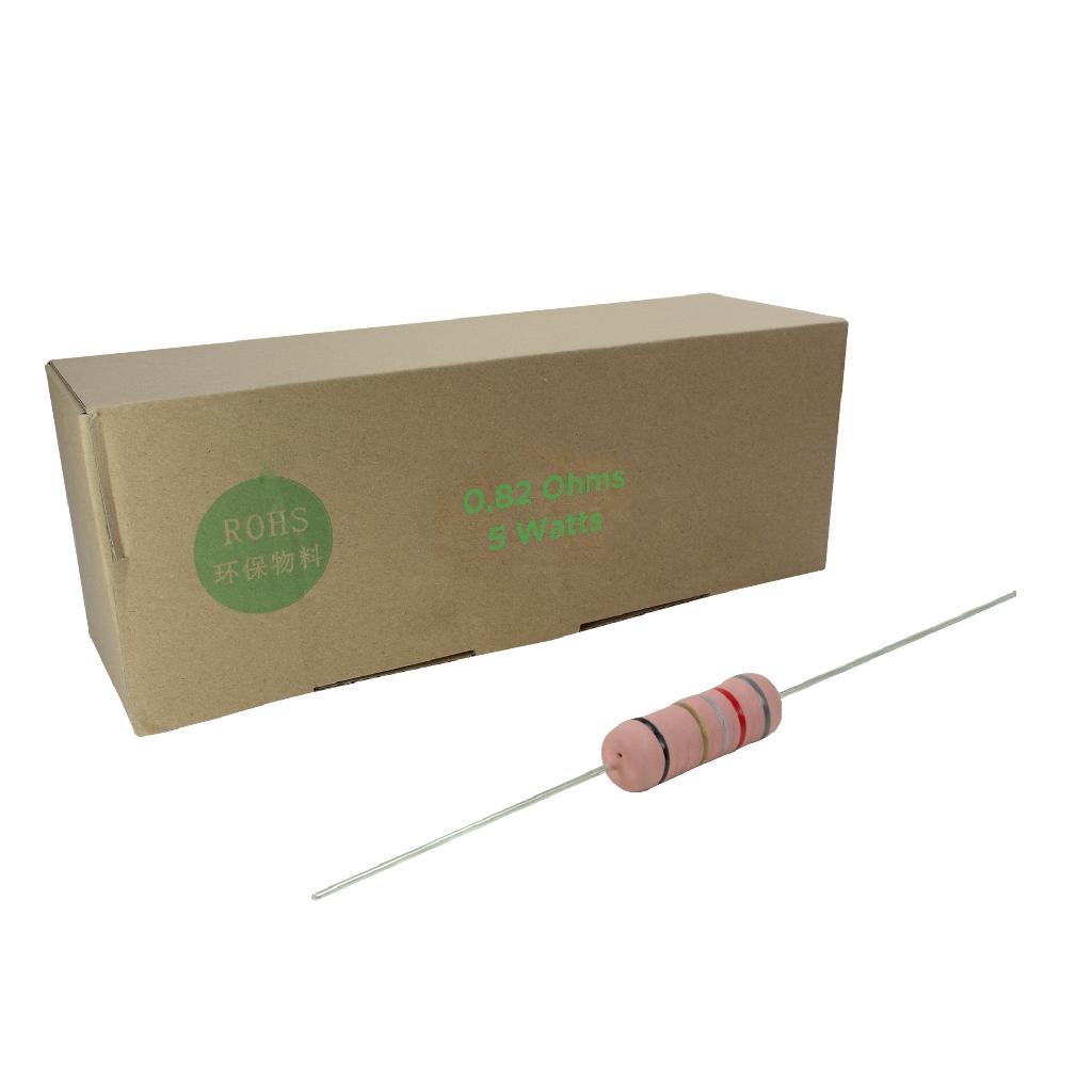 Resistor 0,82r - 5w de Alta Qualidade - Pacote Com 100 Peças