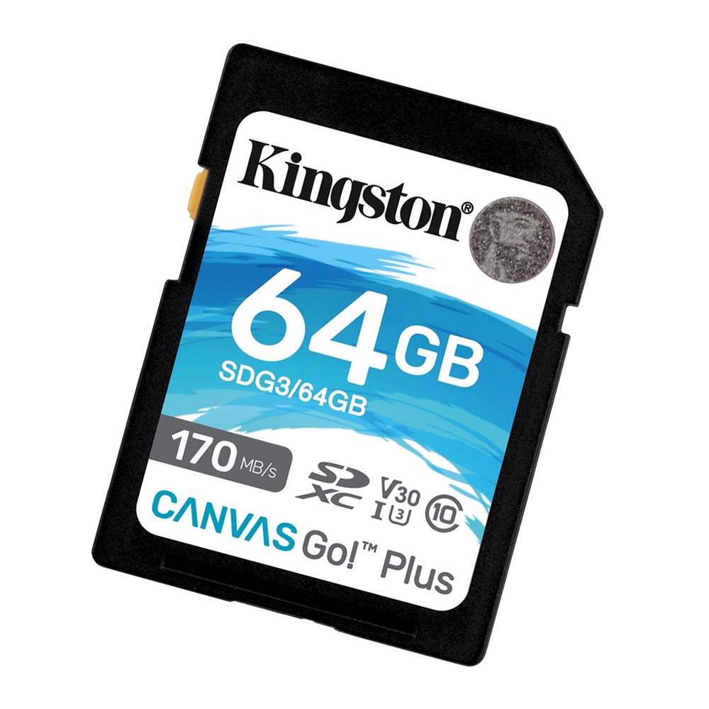 Detalhes do Cartão Memória SDXC 64GB Canvas Go Plus 170MBs Kingston