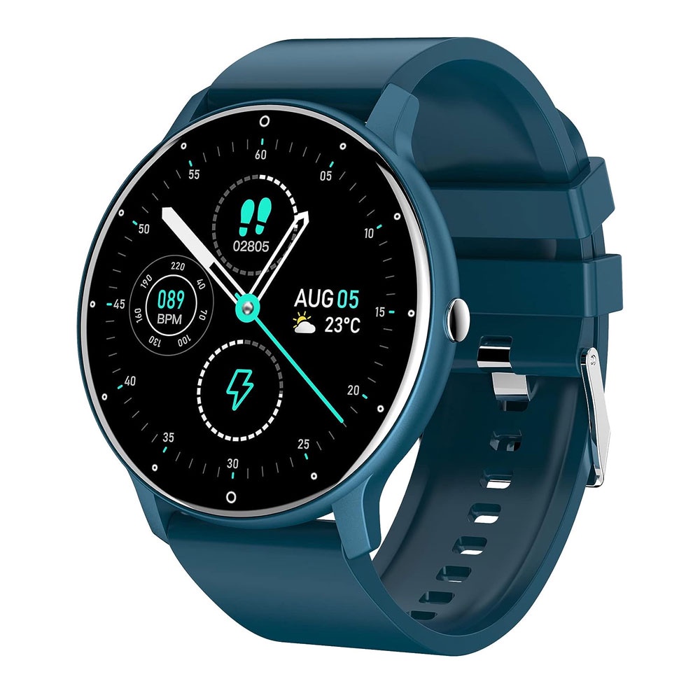 Relógio Smartwatch Zwear Zl02d Bluetooth 4.0 Tela 1.3 Pol Azul em Oferta na Shopee
