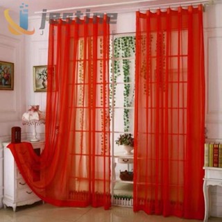 Cortina Transparente JESTINE , Em Tule De Cor Sólida , Tratamento De Janelas Com Gaze Pocekt De Haste 100CMX200CM Sala De Estar