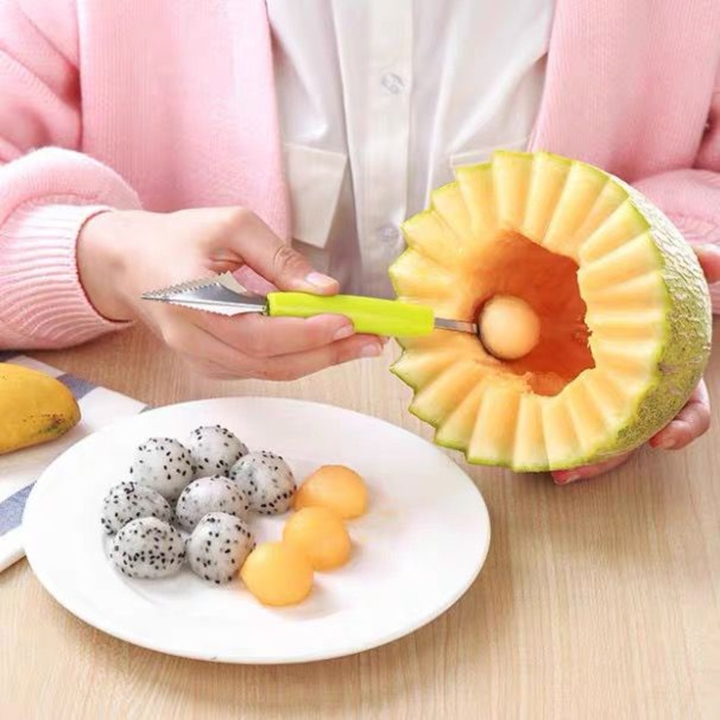 Boleador E Decorador Inox Para Frutas em Oferta na Shopee