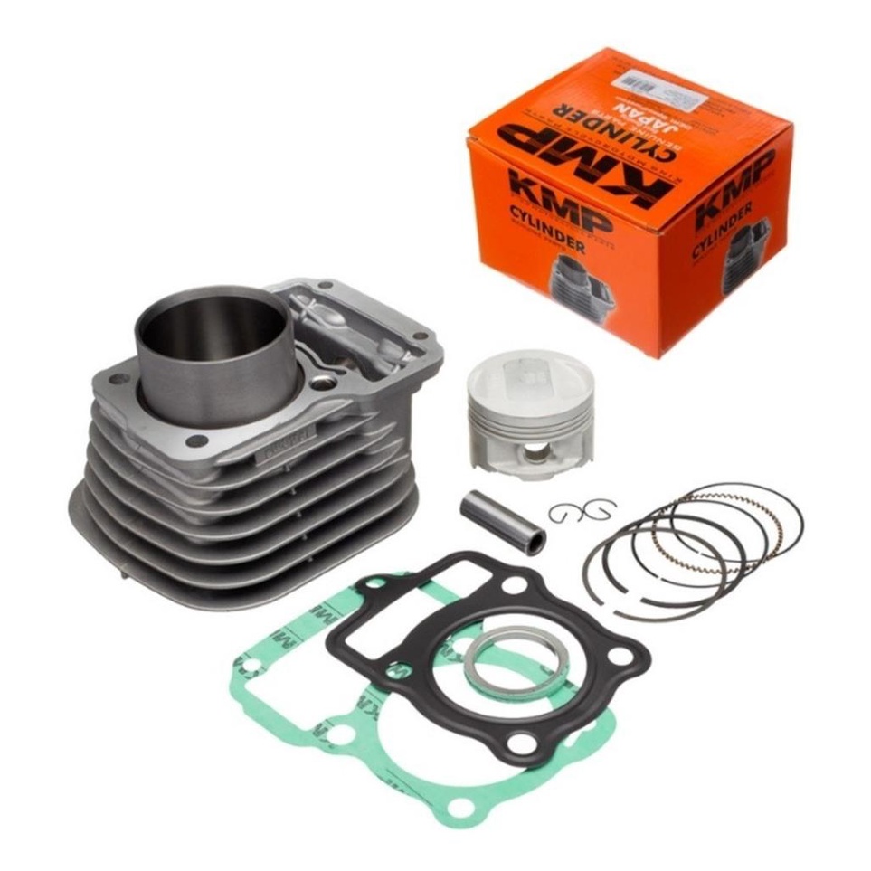Kit Cilindro Pistao Junta Anel Moto Cg 125 2002 2003 2004 2005 2006 2007 2008 Bros 125 2003/2004 e 2005 KMP MOD ORIGINAL em Oferta na Shopee