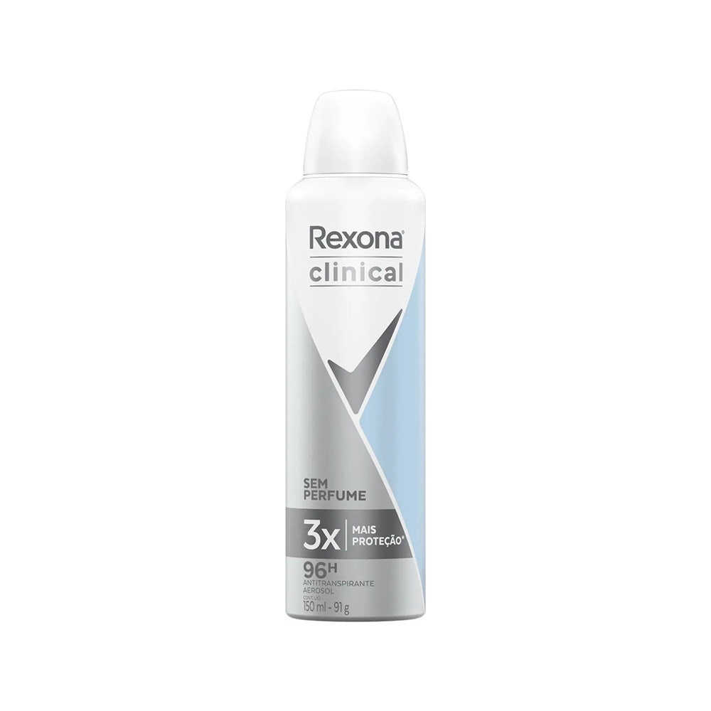Desodorante Aerossol Rexona Clinical Sem Perfume 150ml em Oferta na Shopee