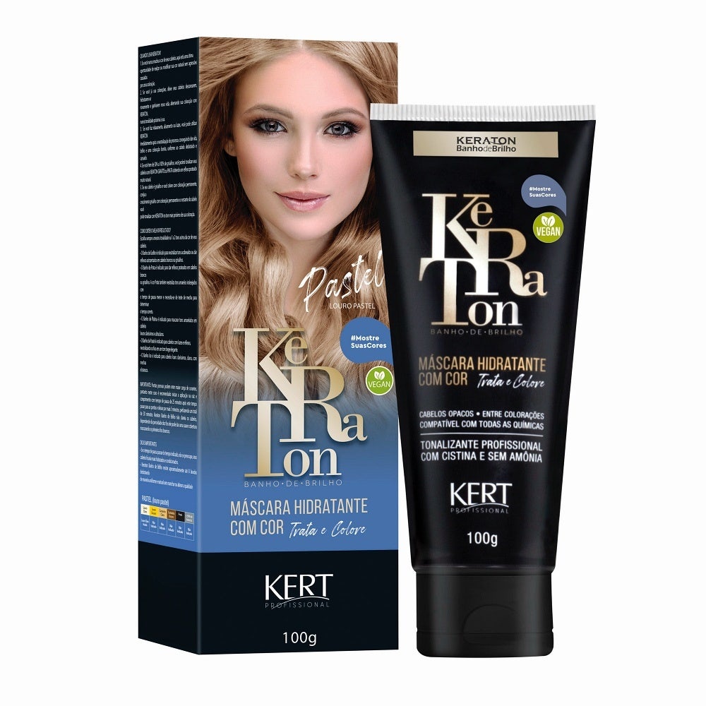 Tonalizante Banho De Brilho Keraton Louro Pastel 100g em Oferta na Shopee