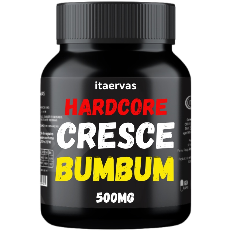 Hardcore Cresce Bumbum Glúteos Massa Muscular Rápida 500mg 60 Cáps Itaervas