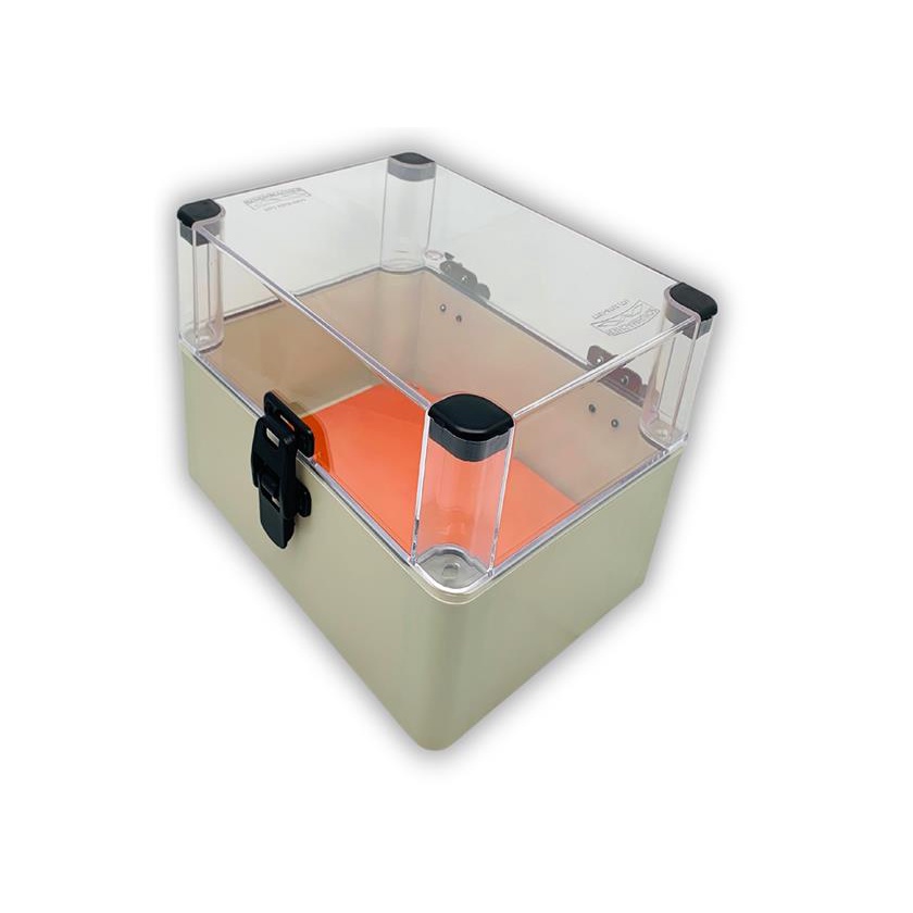 Caixa Montagem Pvc 25x20x15cm com Tampa Transparente C/fecho
