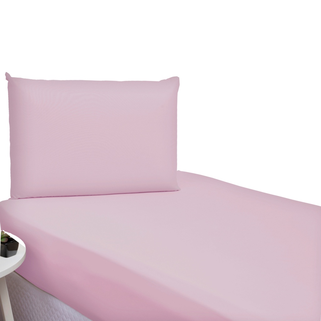 Kit 2 Peças Lençol Tecido Micropercal Liso Cama Box Solteiro