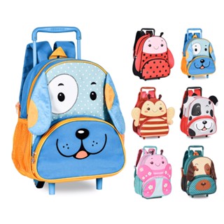 Mochila de Carrinho Bichinhos Fofos escola/creche/passeio/casual Clio Pets