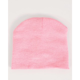 Gorro Duplo Bebê Tricô Rosa