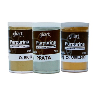 Purpurina Gliart 3g a 5g (pó metálico extra fino) em Oferta na Shopee