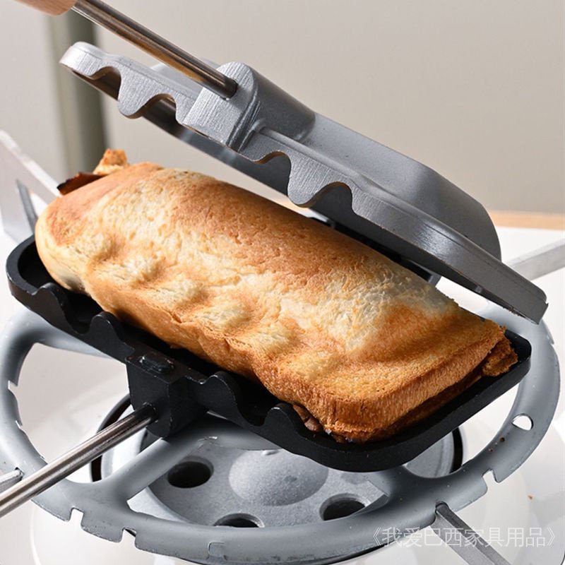 Máquina de Sanming Torrada de estilo japonês com molho de churrasco de fogo aberto três máquinas de camping ao ar livre com utensílios de cozinha de acampamento não aderente Panela de pão de cozinha panela de café da manhã quente