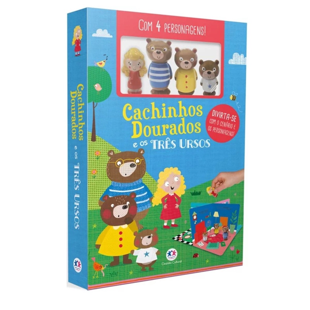 Livro com cenário Cachinhos Dourados e os Três Ursos | Ciranda Cultural