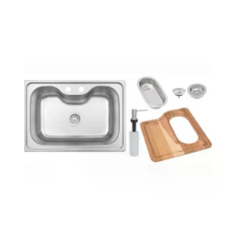 Cuba de Embutir para Cozinha Morgana com Acessórios 69x49cm Inox Acetinado - Tramontina