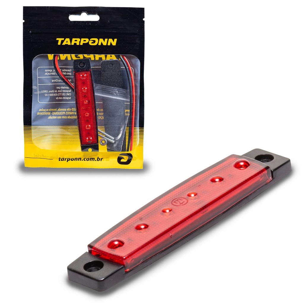 Sinalizador Lanterna Delimitadora Lateral 6 Leds 12V 24V Vermelha Alto Brilho Universal em Oferta na Shopee