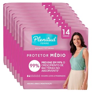 Kit 8 Absorvente Plenitud Femme Médio 14 Unidades