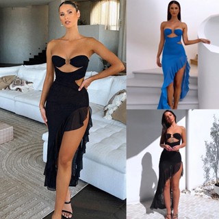 Novo design De Moda Feminina Primavera E sexy Vestido Oco Sem Costas Para Mulheres