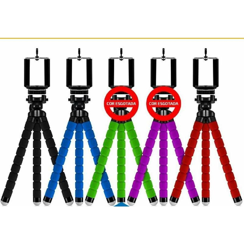 Tripé Flexível 30cm com Suporte para Celular Universal Gorilla para Fotos Vídeos Lives
