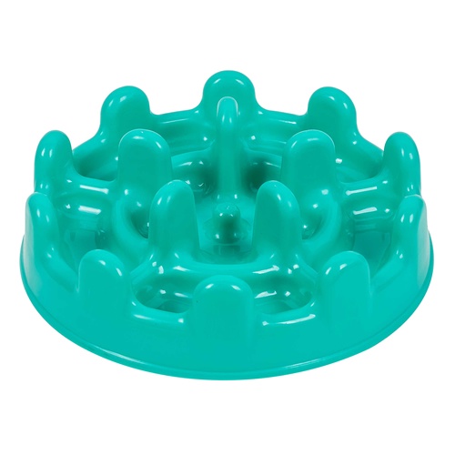 Comedouro Pet Games Lento Mini Pet Fit para Cães e Gatos Verde Água