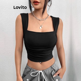 Lovito Regata Básica Lisa Casual Para Mulheres LNL36012 (Rosa Choque/Branco/Preto)
