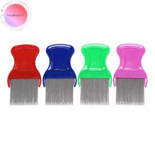 Pentes De Aço Inoxidável PurpleSun Para Dectecção De Piolhos De Cabeça De Crianças Pente De cootie Pulgas De Animais De Estimação br