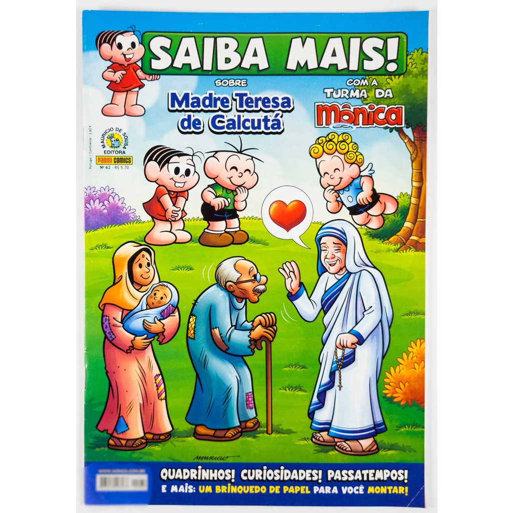Turma da Mônica Saiba Mais! Madre Teresa de Calcutá Nº 62