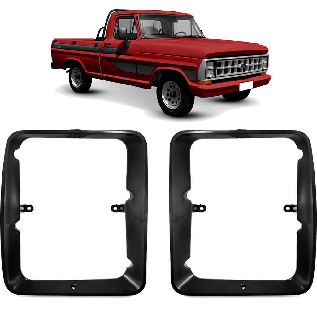 Par Aro Moldura Farol F1000 F4000 1982 1983 1984 1985 1986 1987 1988 1989 1990 1991 1992 em Oferta na Shopee