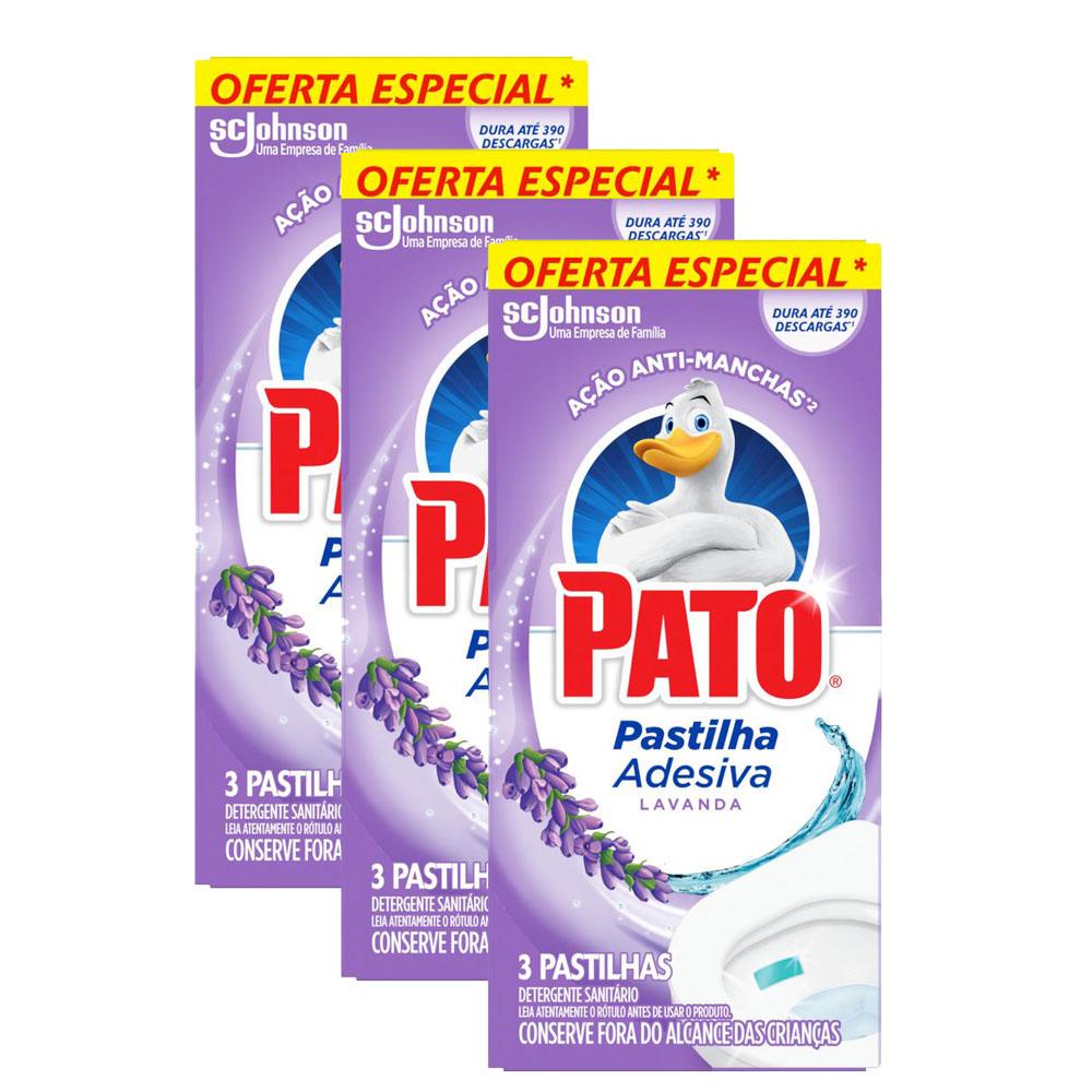 Kit 3 Detergentes Sanitário Pastilha Adesiva Pato Lavanda 3un 20% de Desconto em Oferta na Shopee