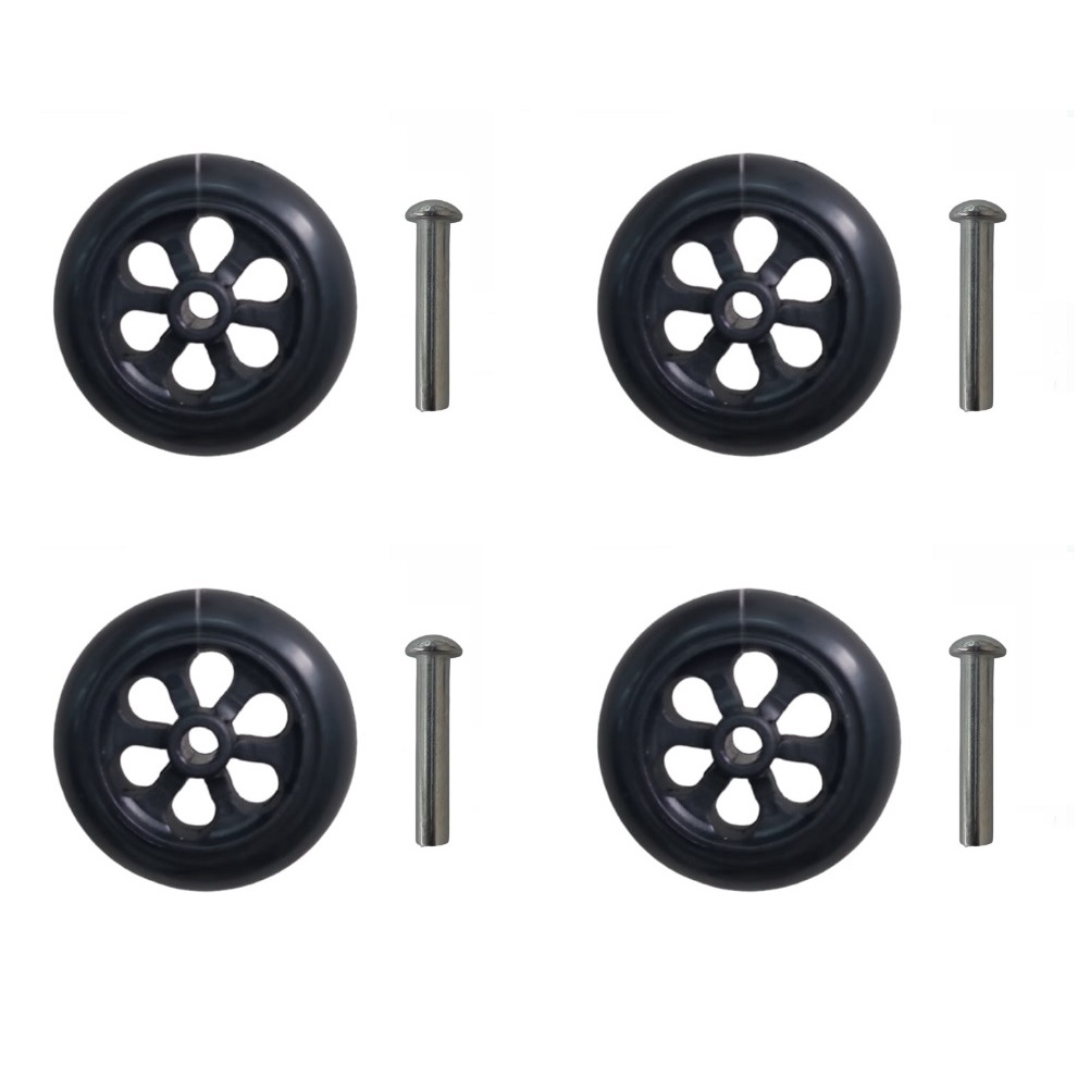 Kit 4 Rodas de Mala de Viagem - 55x20x6 mm