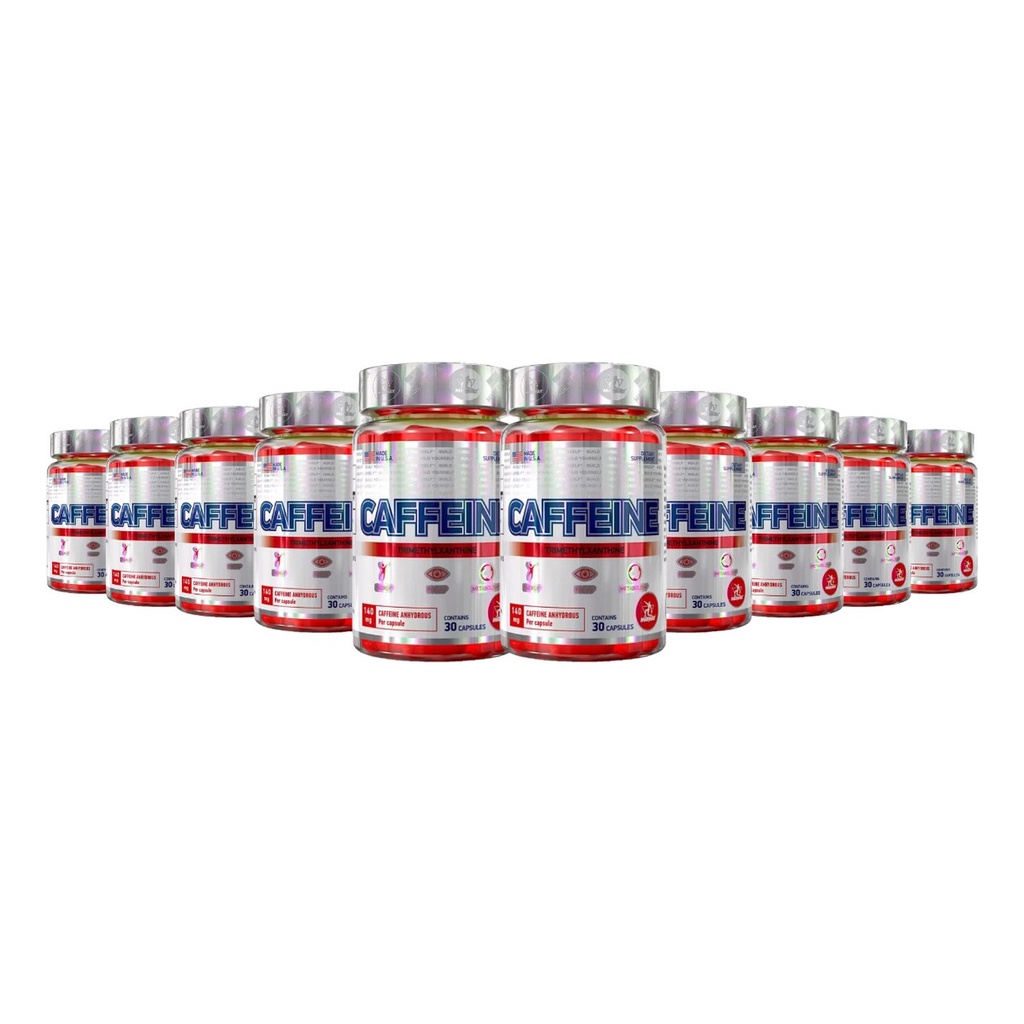 10x Cafeína Midway 30caps Termogênico + Energia E Disposição
