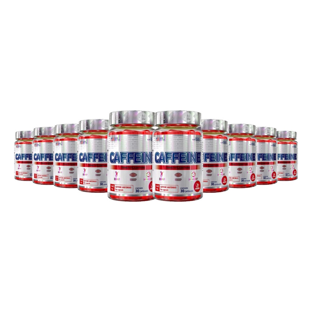 10x Cafeína Midway 30caps Termogênico + Energia E Disposição