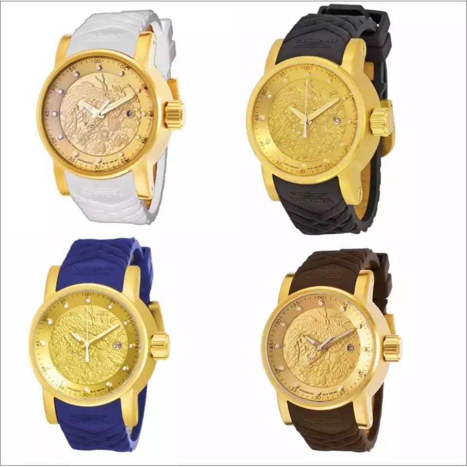 Relógio Yakuza Dourado Pesado Pronto Envio em Oferta na Shopee