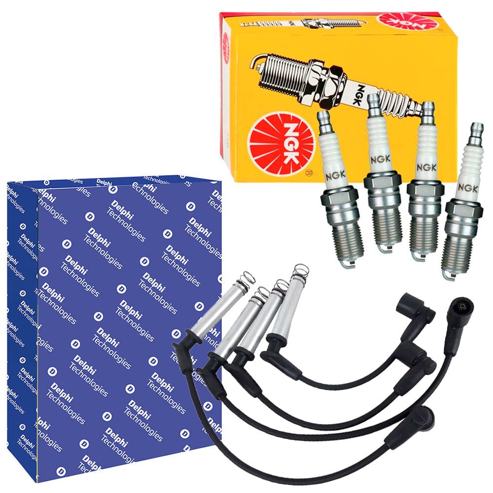 Kit Cabo de Vela Delphi e Vela Ignição NGK Corsa 1.0 1.6 1.8 em Oferta na Shopee