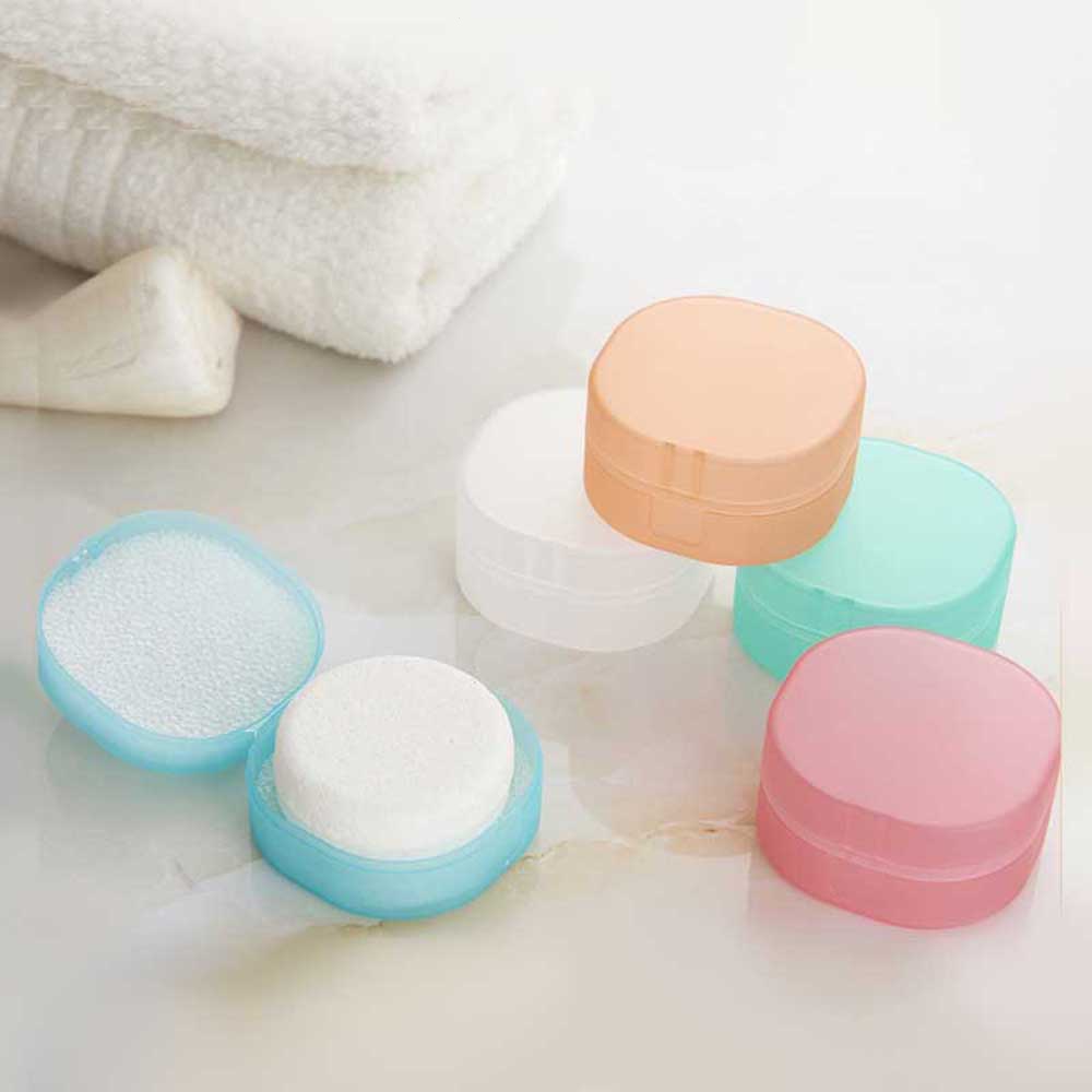 Caixa de sabão quadrado Plástico Mini Portátil Sólido Cor Durável Produtos de Banho