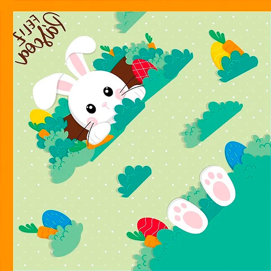 Saco Express 44x44cm para Ovos de 500g a 750g - Coelho na Toca - 25 unidades - Cromus - Rizzo Distribuidora em Oferta na Shopee