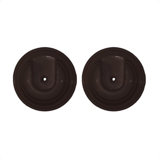 Kit 2 Suportes Flange Para Varão De Cortina Parede Canto a Canto Roseta Grosso 19mm Imbuia em Oferta na Shopee