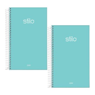 Kit 2 Cadernos Espiral Capa Dura Verde 1 Materia 80 Folhas