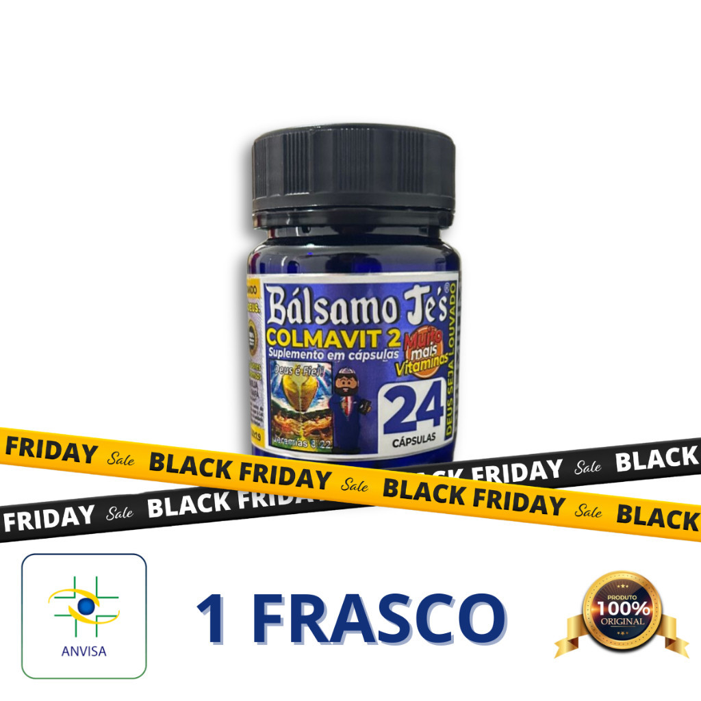 1 Frasco COLMAVIT 2 Black Premium -  Importado - 24 Cápsulas