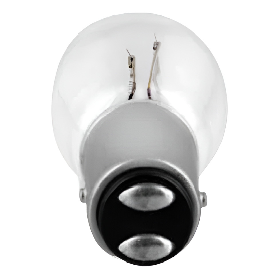 Par Lâmpada Automotiva 2 Polos Cristal 12v P21/5w