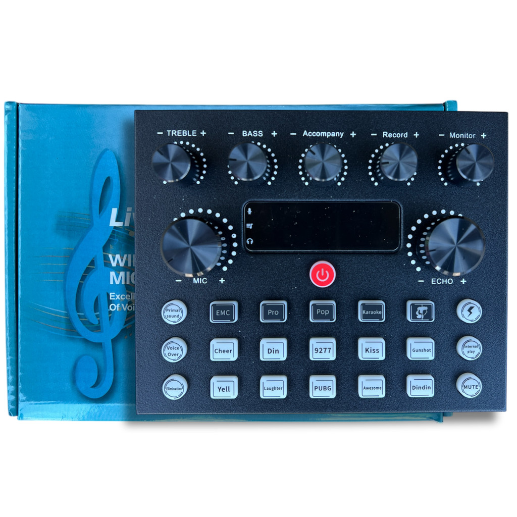 Mesa semi Profissional Placa de Som Live Sound Card Voice Changer