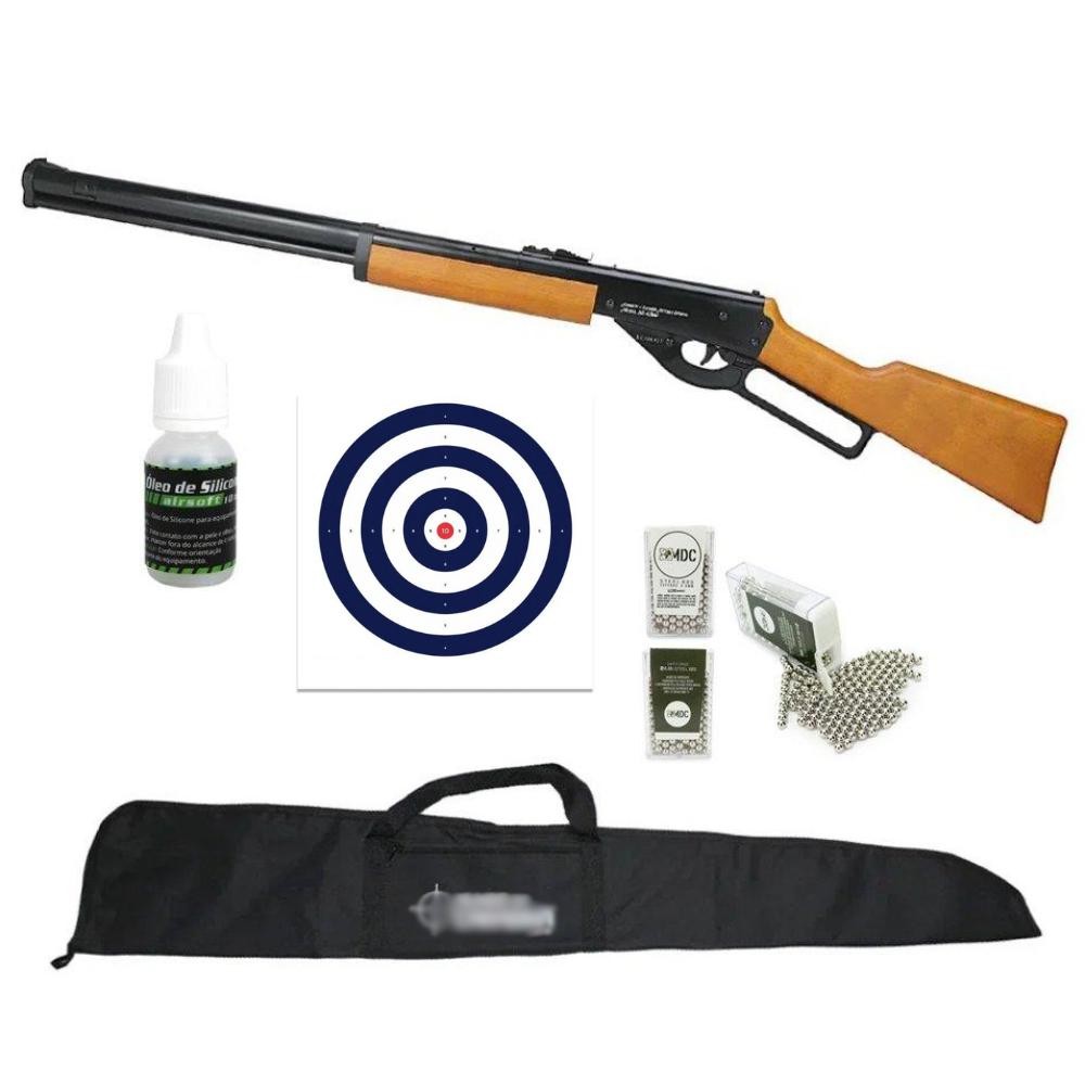 Carabina Spring Cowboy Lever Action Madeira 4,5+Itens em Oferta na Shopee