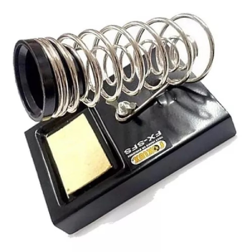 Suporte para Ferro de Solda Foxlux com Esponja | praticidade, resistência em Oferta na Shopee