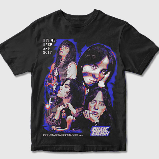 Camiseta T-shirt  Unissex Algodão Billie Eilish 90's Lançamento Algodão 100% Envio Rápido em Oferta na Shopee