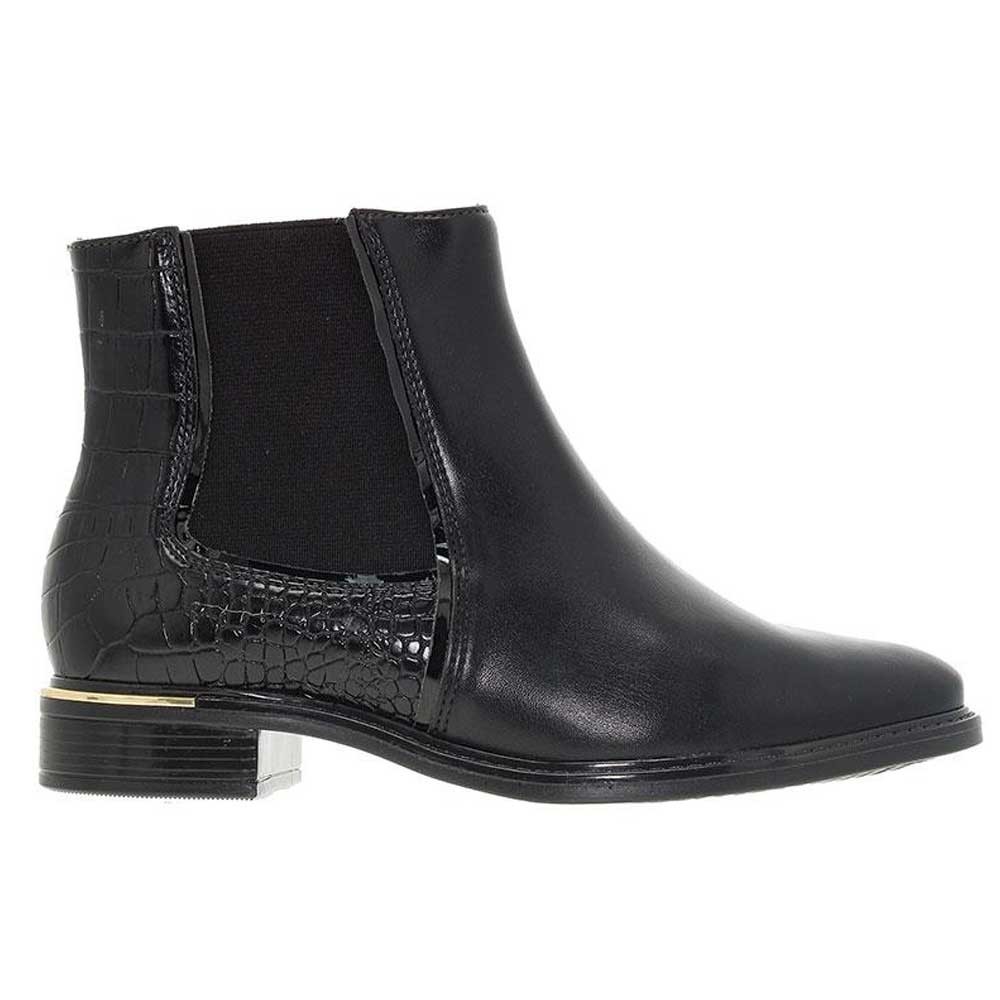Bota Feminina Napa Genebra Verniz Croc Preto Dourado Vizzano 3077.115