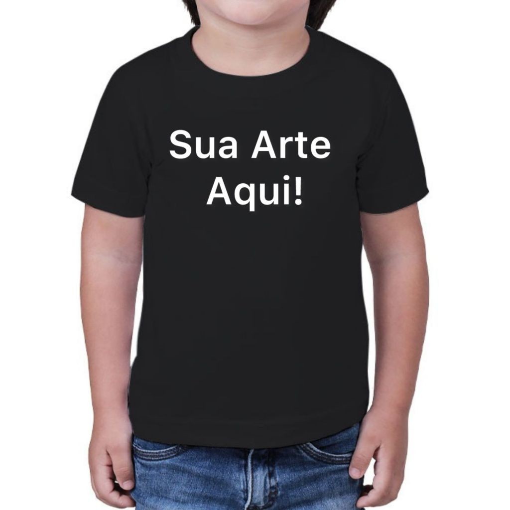 Camiseta Infantil Criança 100% Algodão Com Frase ou Logo Personalizada, Sua Frase, Sua Logo Ou Arte Menina Menino em Oferta na Shopee