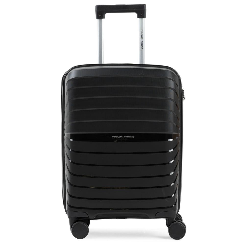 Mala de Viagem Pequena 10 Kg Polipropileno 4 Rodas Rover Preta