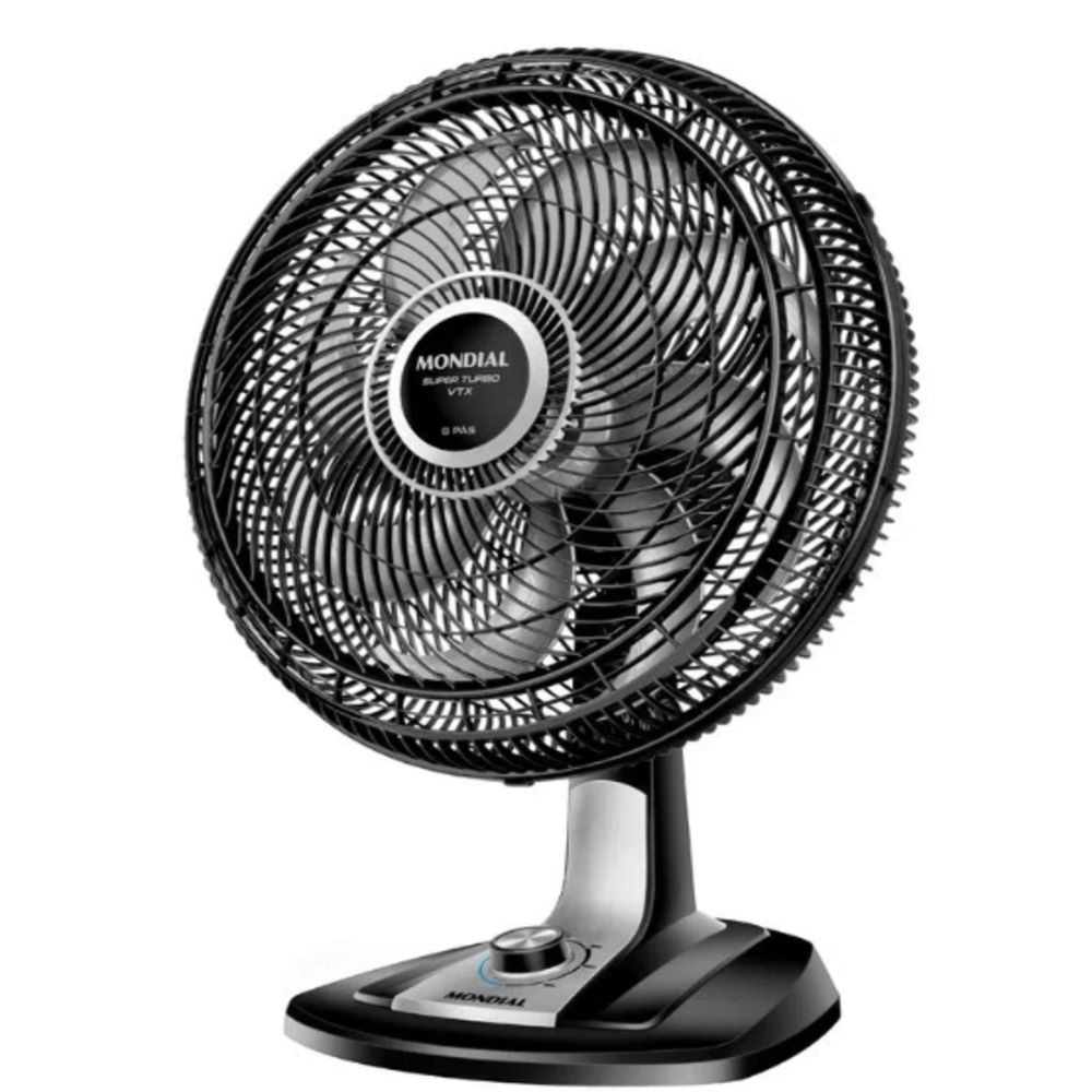 Ventilador de mesa Mondial Turbo 8 pás VTX-40 3 Velocidades Preto em Oferta na Shopee