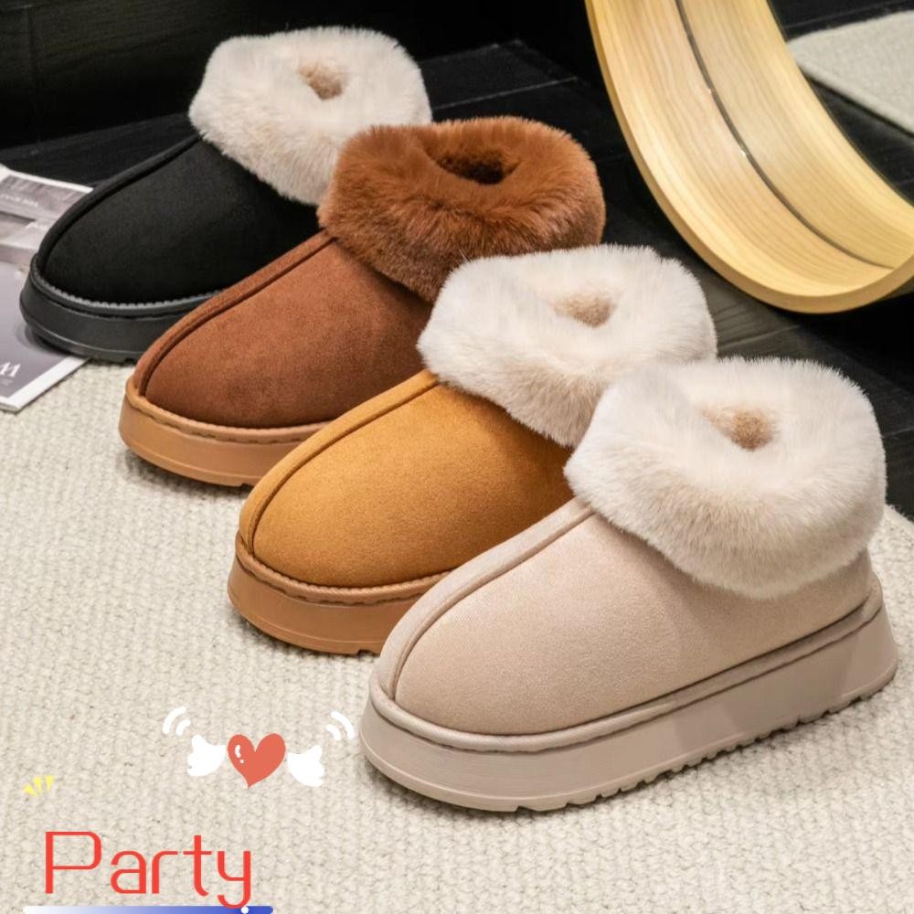 Botas De Neve PARTY , Chinelos Macios E Confortáveis , Sapatos De Algodão Antiderrapantes Quentes De Pele Sintética Para