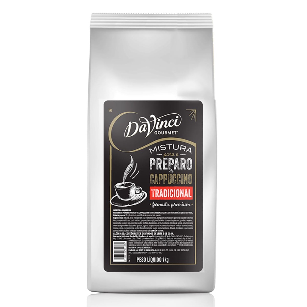 Mistura para Preparo de Cappuccino Da Vinci em Pó Pacote 1Kg