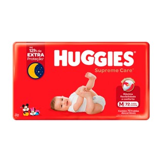 Fralda Huggies Supreme Care Tamanho M 72 Fraldas Descartáveis