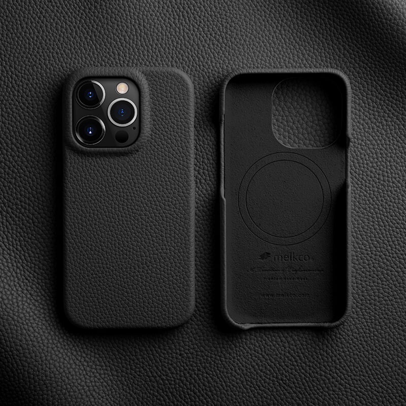 Melkco Capa Magnética De Couro De Vaca Para iPhone 15 Pro 16 Max 14 Plus Carregamento Sem Fio Vintage Negócios Traseira